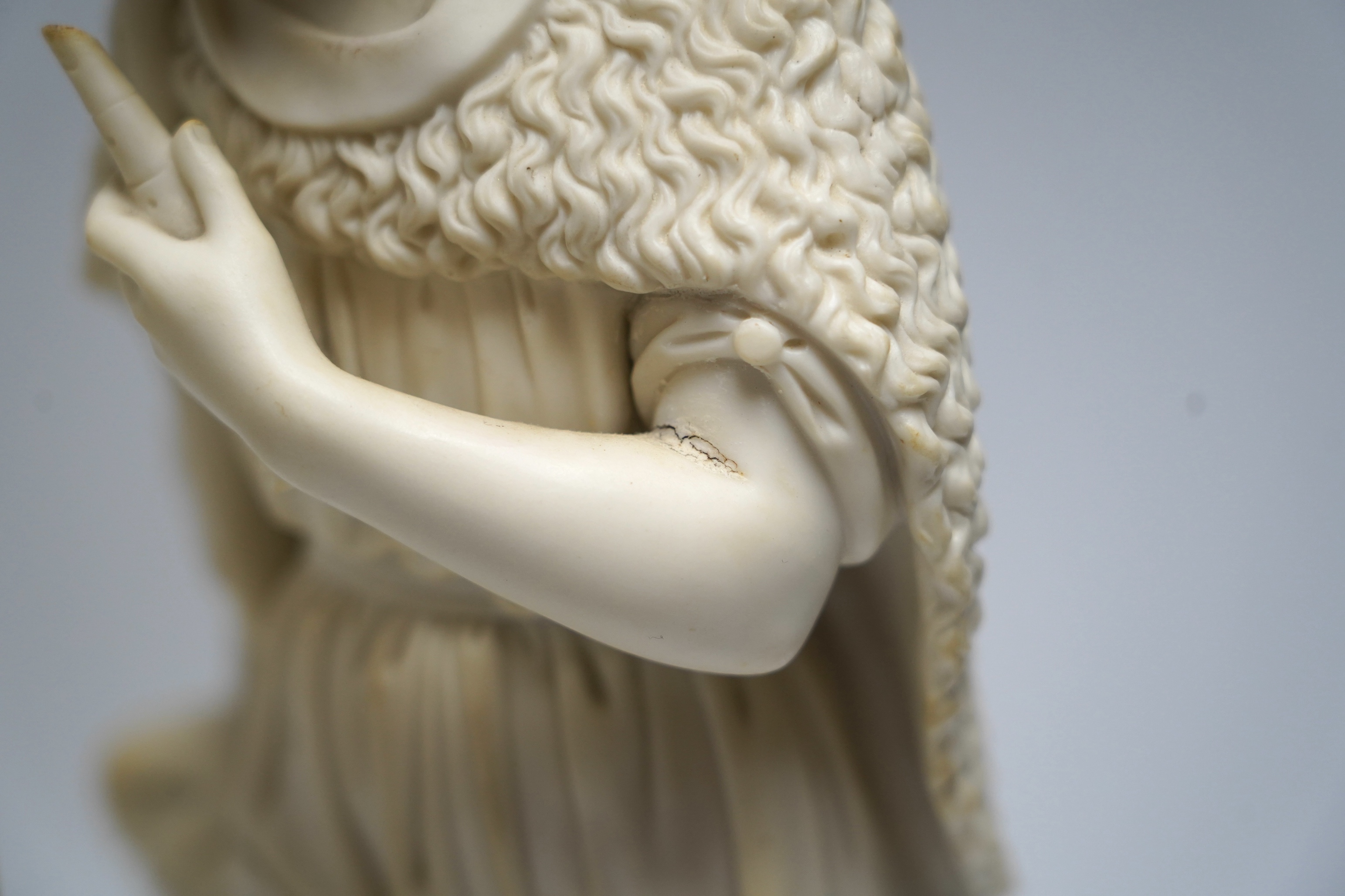 Two late 19th century century Parian ware figures, tallest 38cm